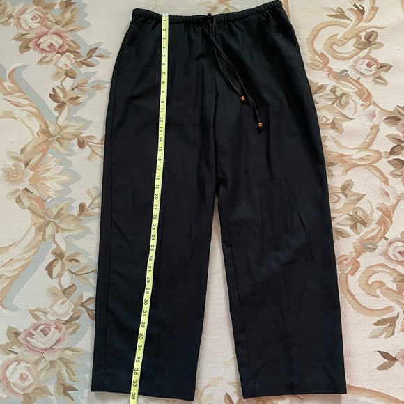 Black linen drawstring pants by Alfred Dunner size 12 - Picture 5 of 5